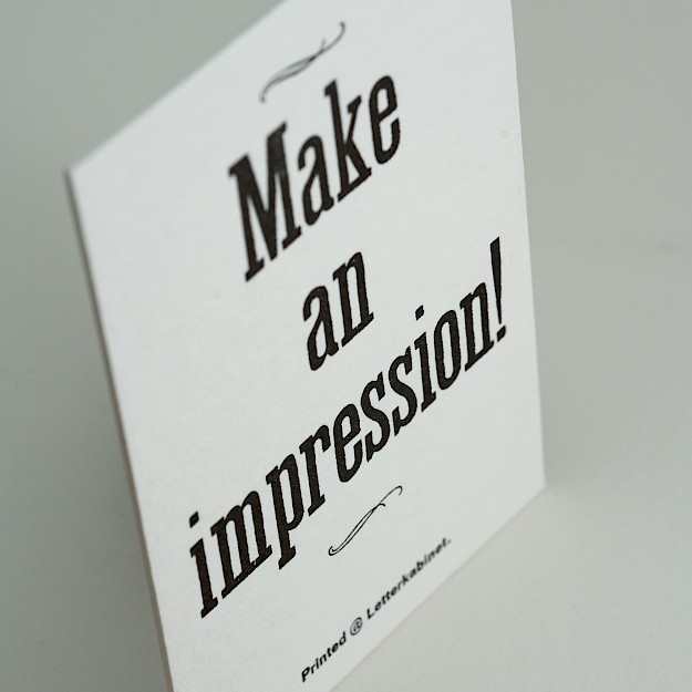 Letterkabinet, Kaartje 'Make An Impression' 4